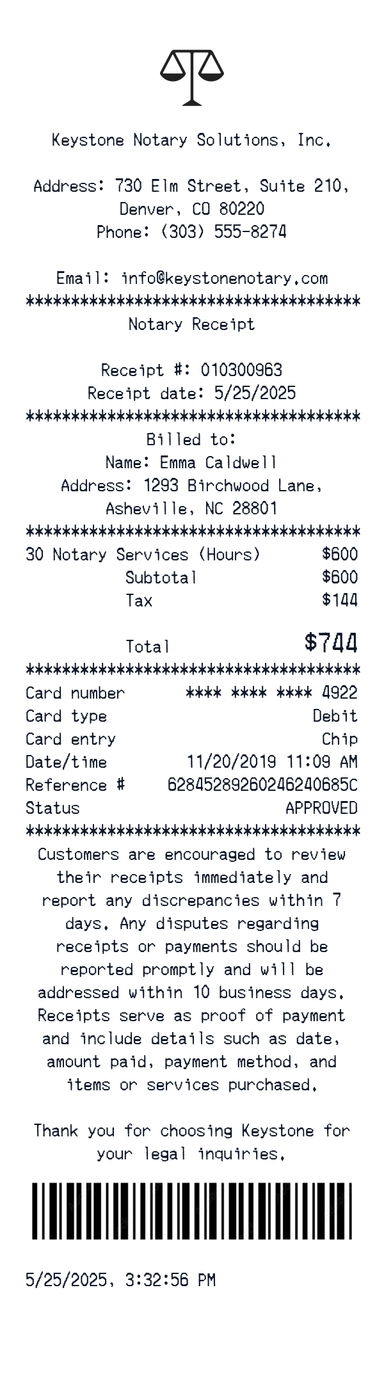 Create a Keystone receipt online Keystone receipt template preview - free retail receipt generator